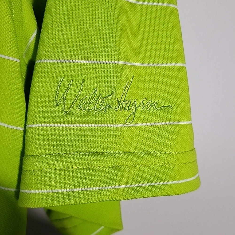 Walter Hagen Mens Neon green Polo Golf Shirt Hydro Dri Large - Picture 4 of 5